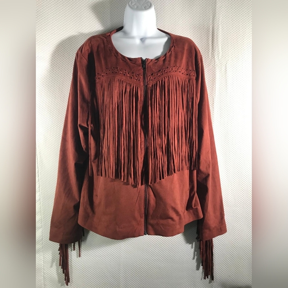 Idyllwind Terracotta Fringe Women's Jacket  Zize XXL - Picture 1 of 8